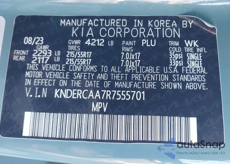 2024 Kia Seltos Ex из США, поврежденный, VIN KNDERCAA7R7555701